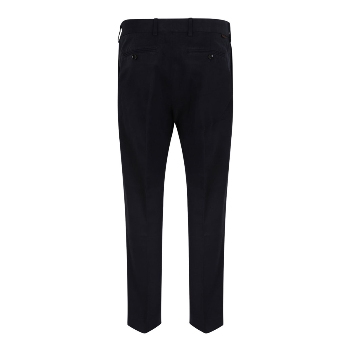 Navy Blue Brushed Cotton Drill Chino Trousers
