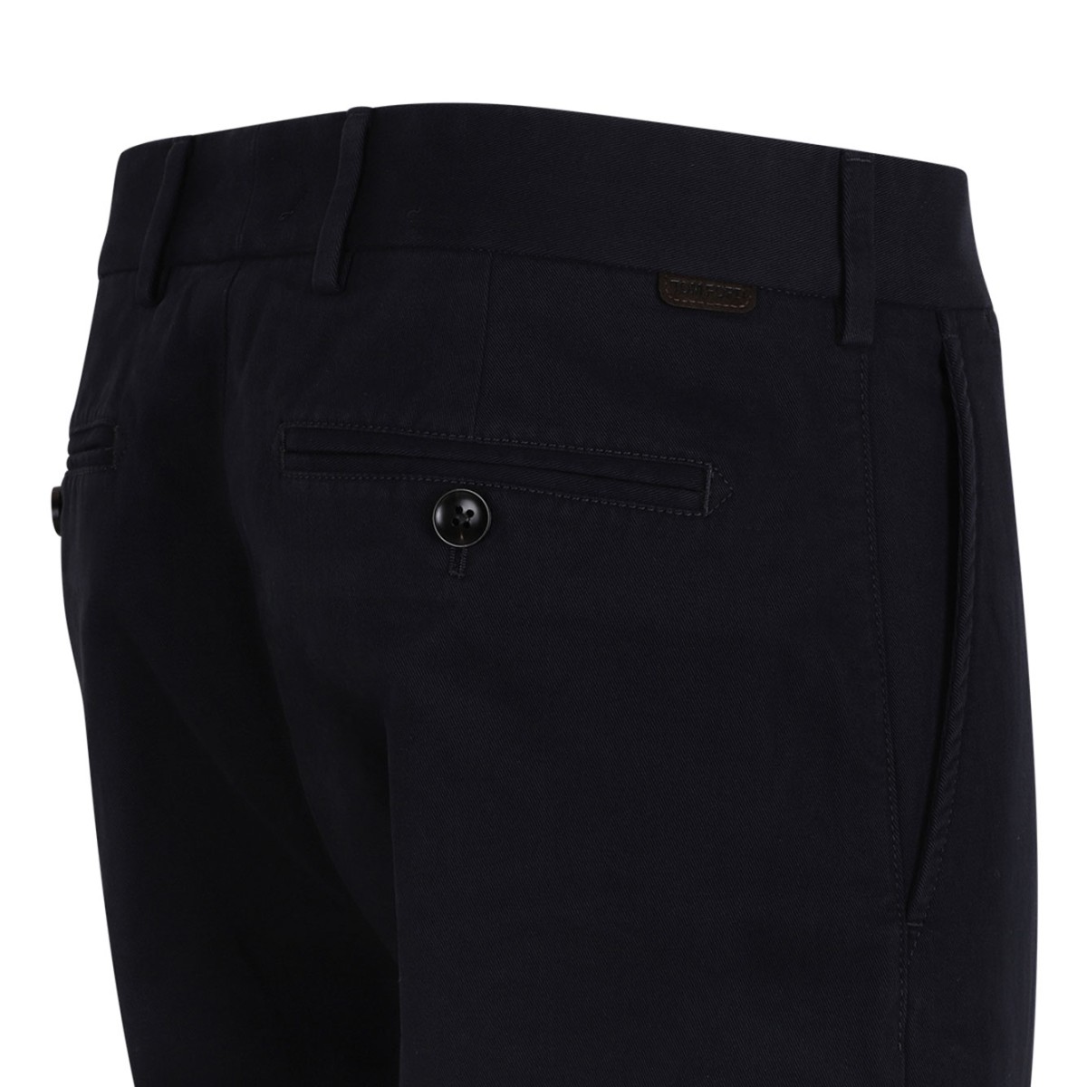 Navy Blue Brushed Cotton Drill Chino Trousers