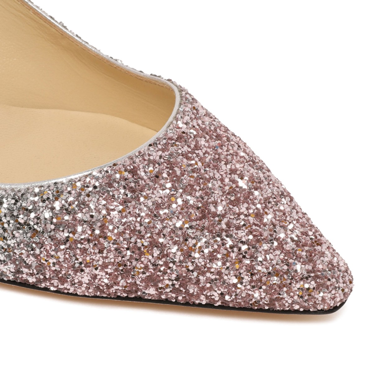 Pointed-Toe Pumps With Glitter