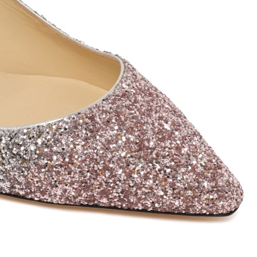 Pointed-Toe Pumps With Glitter