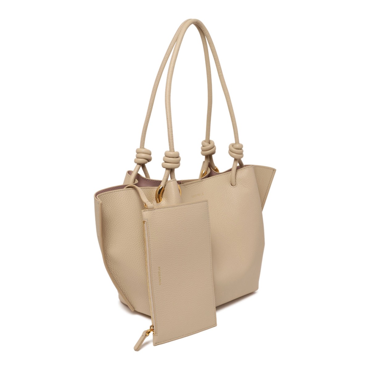 Sandshell Finn Leather Shopper Bag