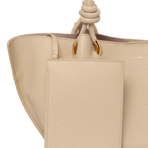 Sandshell Finn Leather Shopper Bag