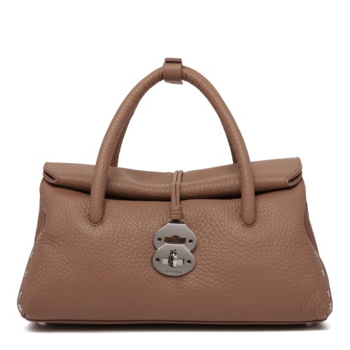 Brown San Zeno Hammered Leather Dotta Small Bag