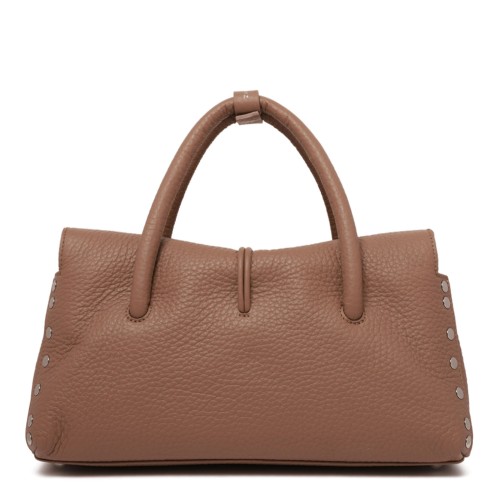 Brown San Zeno Hammered Leather Dotta Small Bag 2