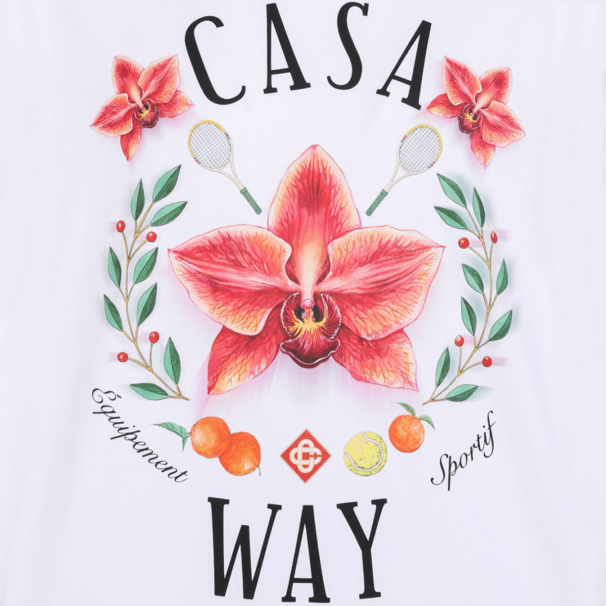 White Cotton Graphic Print T-Shirt