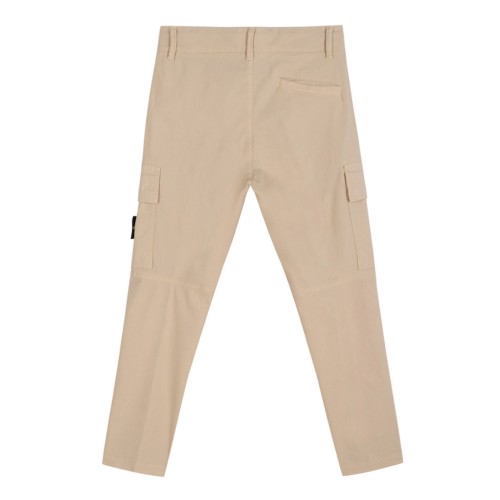 Beige Cargo Pocket Trousers 2