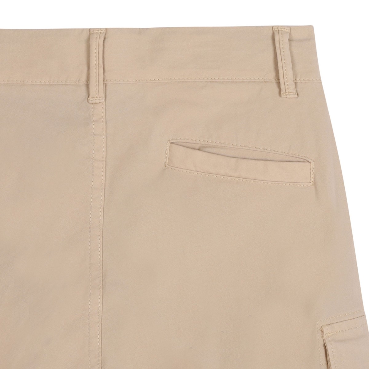 Beige Cargo Pocket Trousers