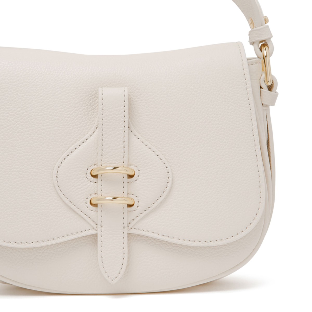 Pearl Micro-Grained Leather Mavery Small Bag