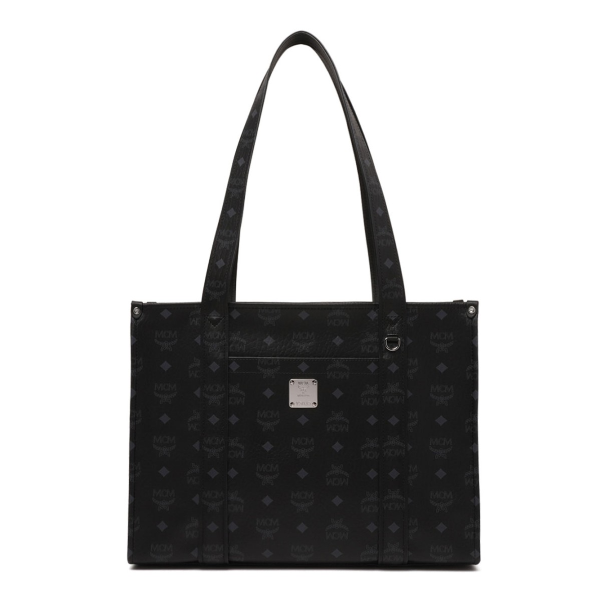 Black Aren School Bag Tote In Visetos
