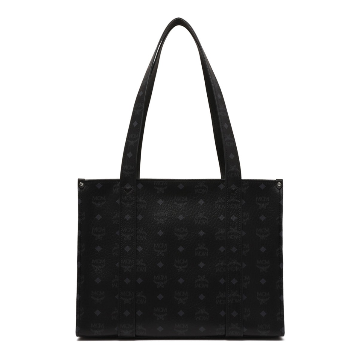 Black Aren School Bag Tote In Visetos