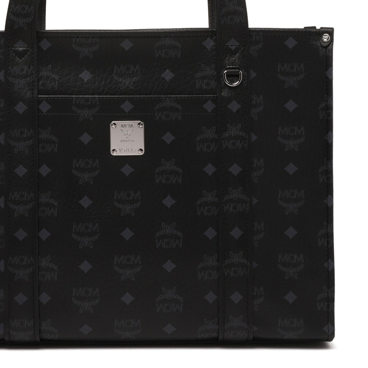 Black Aren School Bag Tote In Visetos