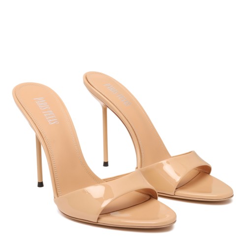 Honey Patent Leather Lidia Mules 2