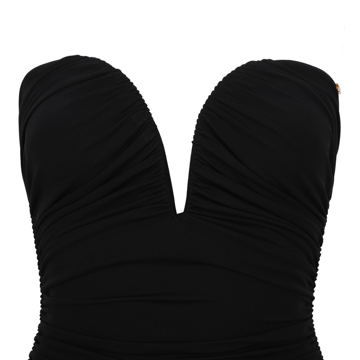 Black Mini Dress In Crepe Jersey Fabric