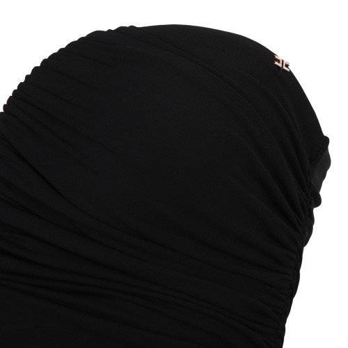 Black Mini Dress In Crepe Jersey Fabric