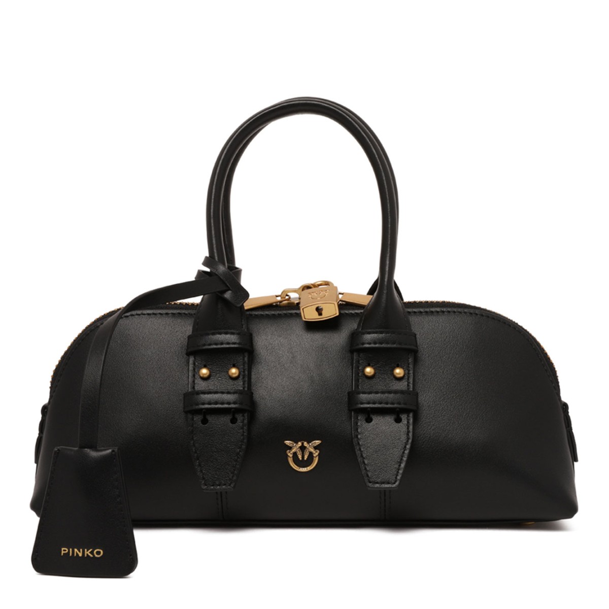 Black Shoulder Bag With Logo