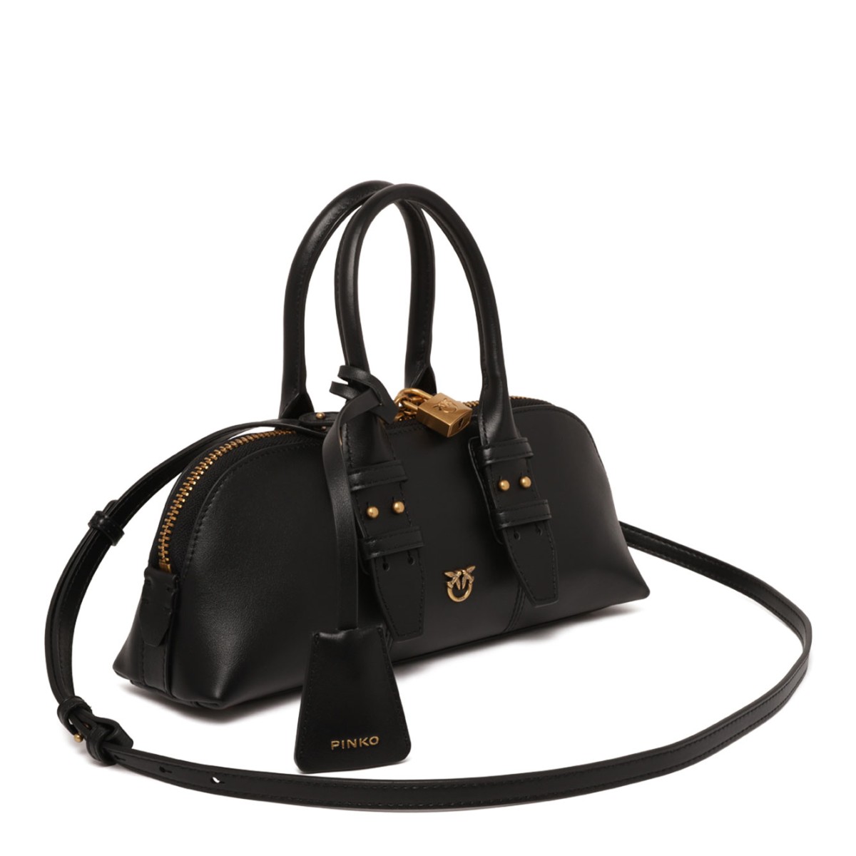 Black Shoulder Bag With Logo