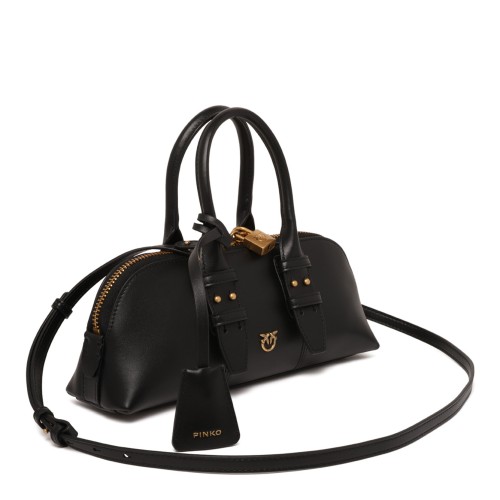 Black Shoulder Bag With Logo