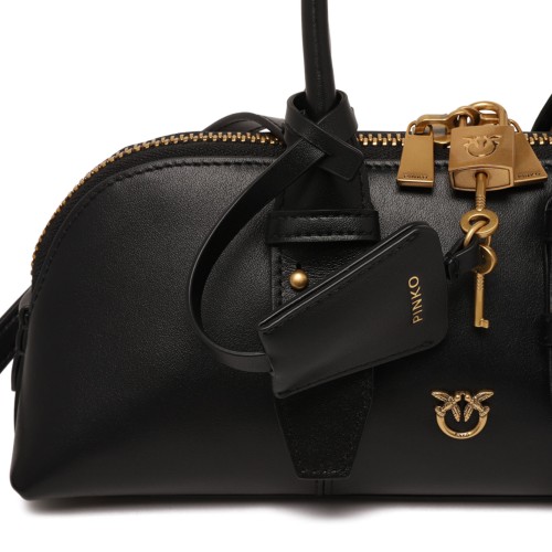 Black Shoulder Bag With Logo