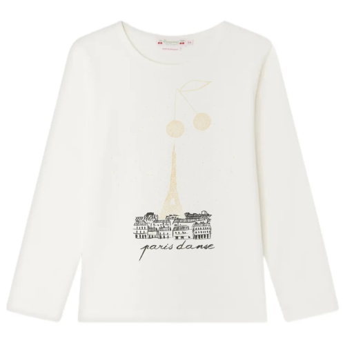 White Eiffel-Tower Cherry T-Shirt