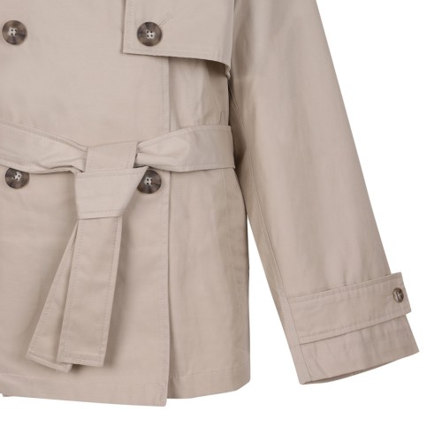 Silvermoss Short Cotton Blend Trench Coat