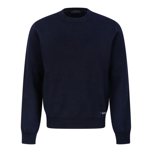 Navy Blue Virgin Wool Knitwear