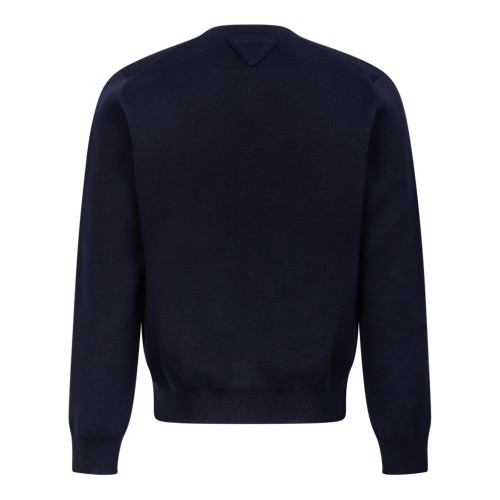 Navy Blue Virgin Wool Knitwear 2