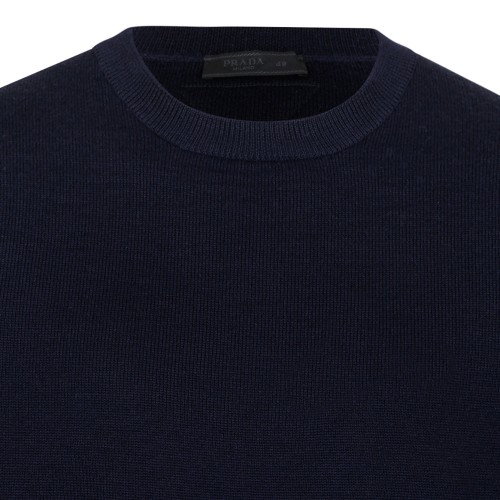 Navy Blue Virgin Wool Knitwear