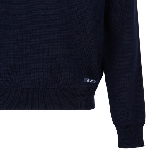 Navy Blue Virgin Wool Knitwear