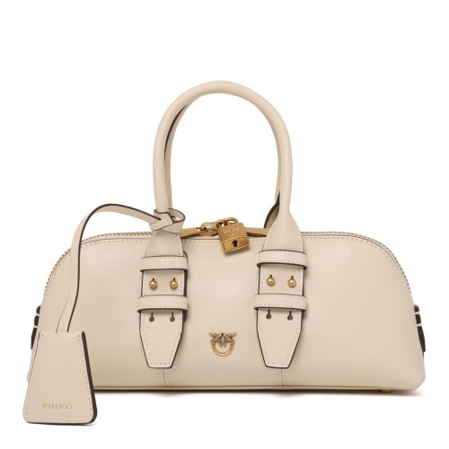 White Shoulder Bag With Logo