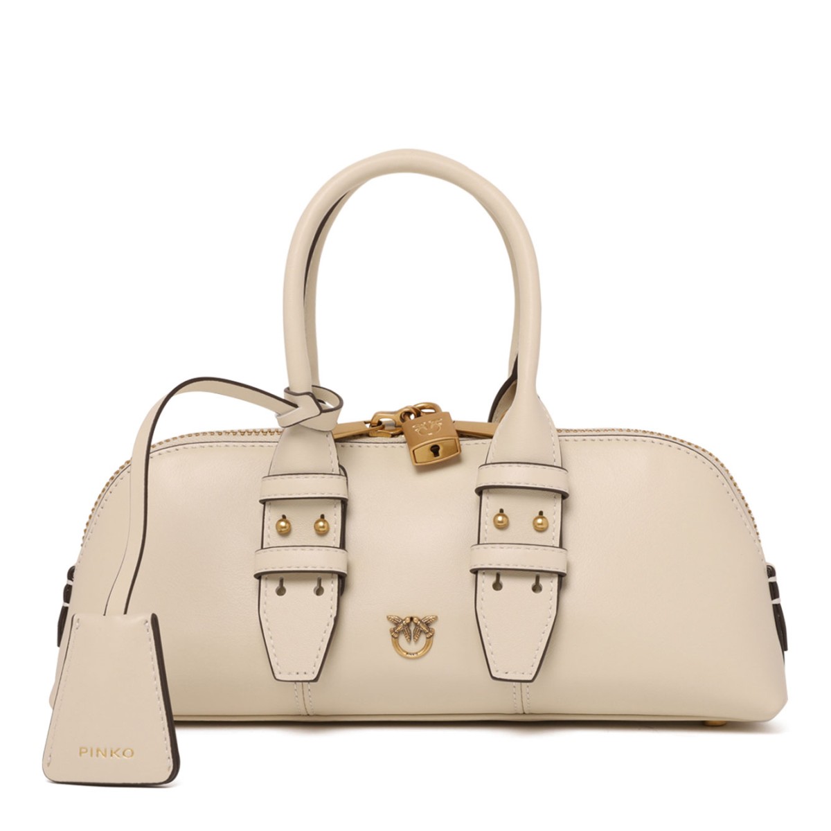 White Shoulder Bag With Logo