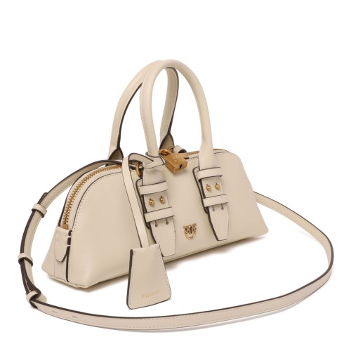 White Shoulder Bag With Logo