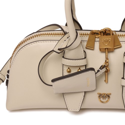 White Shoulder Bag With Logo