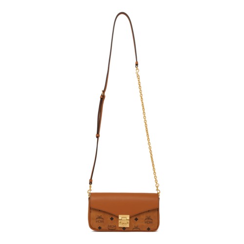 Cognac Tracy Crossbody in Visetos Leather Mix