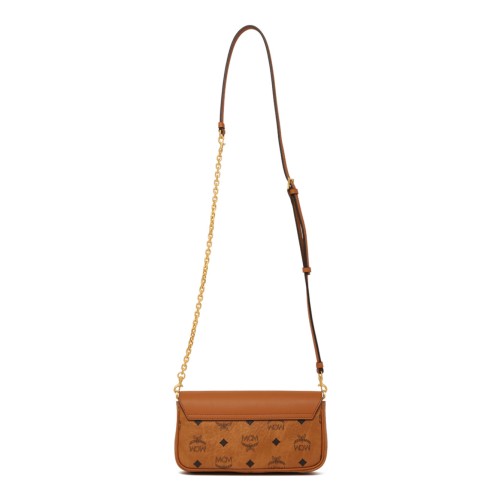 Cognac Tracy Crossbody in Visetos Leather Mix