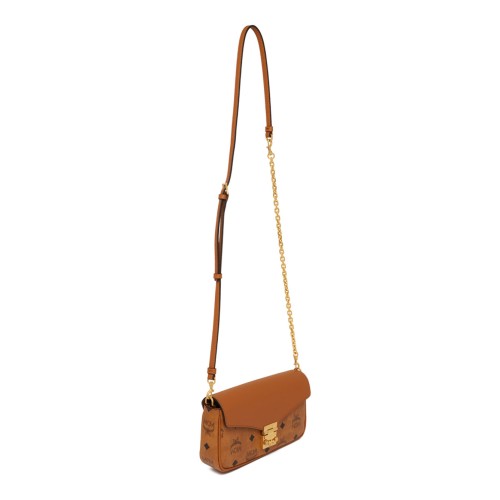 Cognac Tracy Crossbody in Visetos Leather Mix