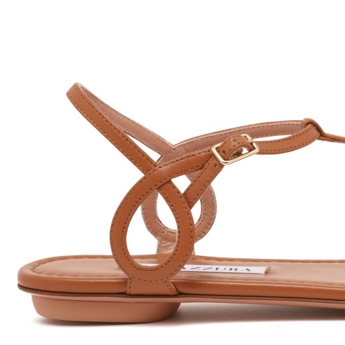 Tobacco Almost Bare Sandal Flat