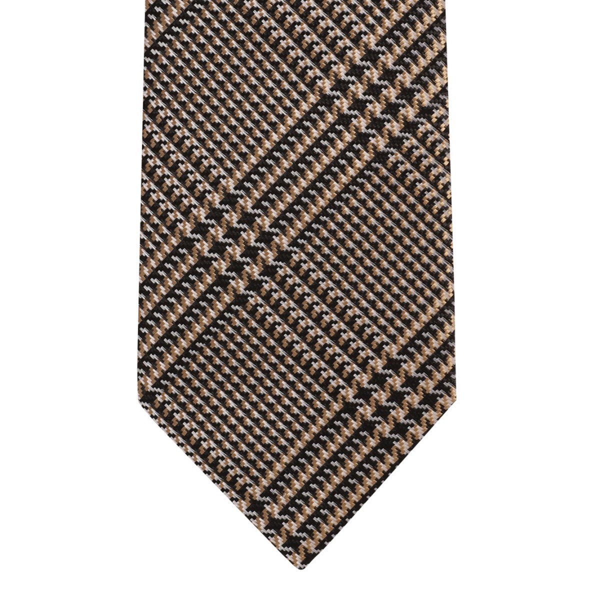 Coffee Silk Jacquard Tie