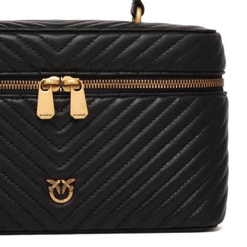 Black Quilted Vanity Case