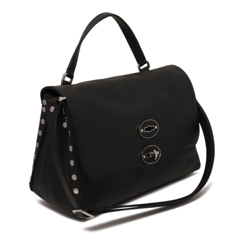Black Leather Postina S Bag