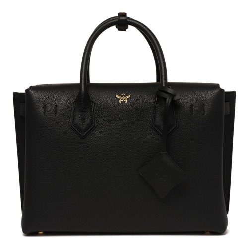 Black Milla Tote With Embossed Leather