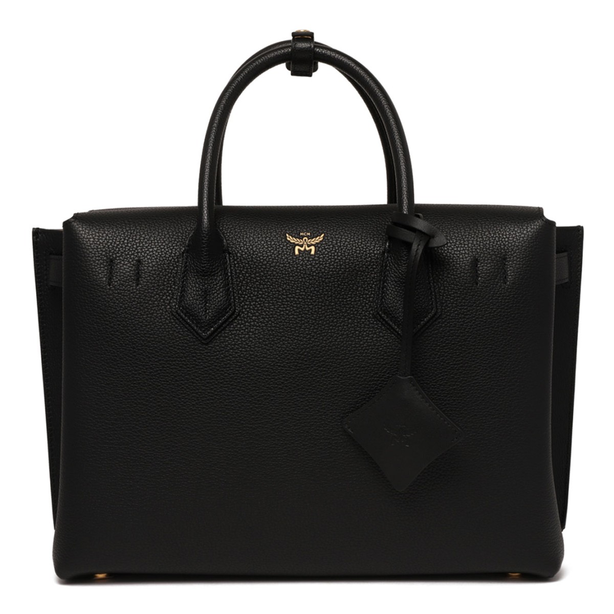 Black Milla Tote With Embossed Leather