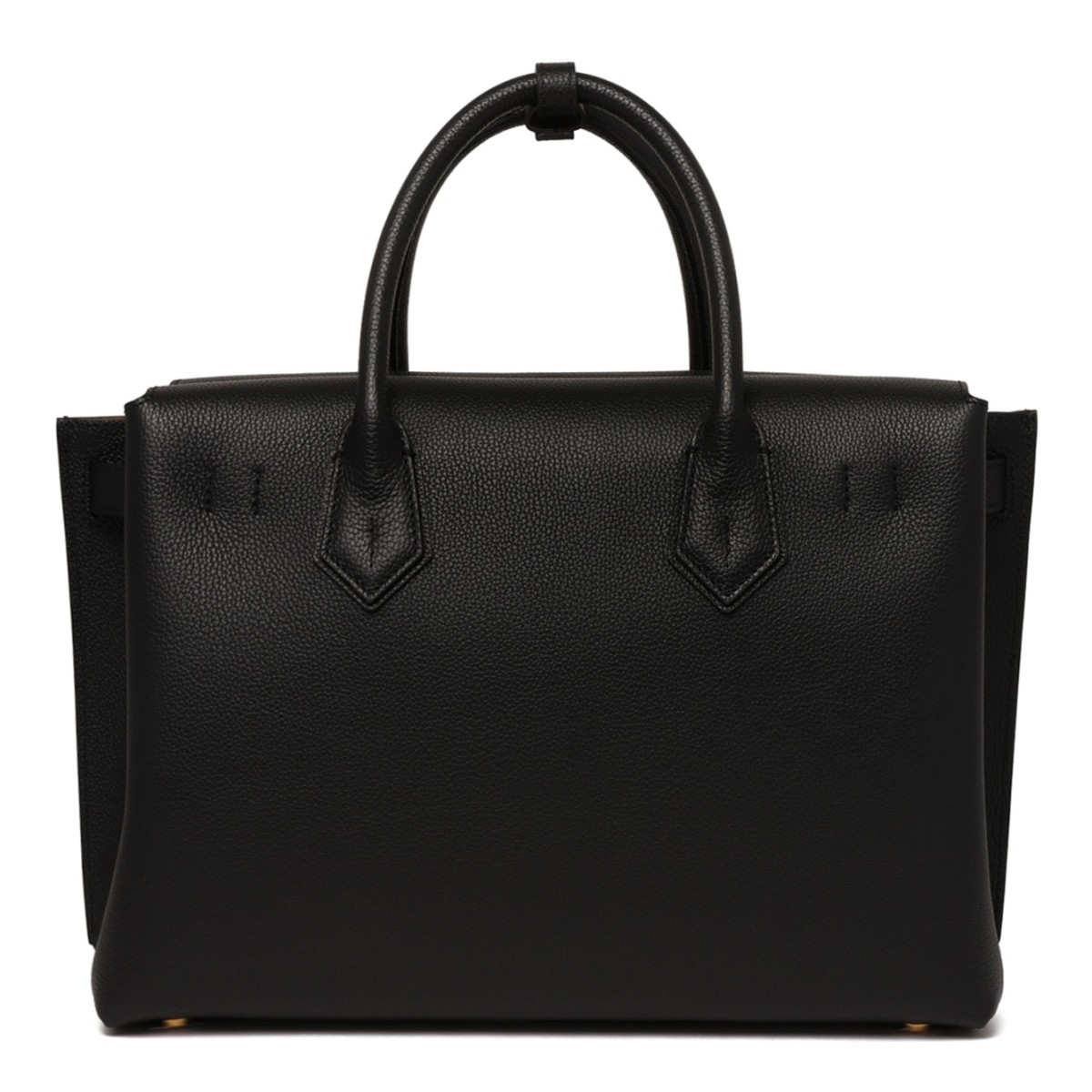 Black Milla Tote With Embossed Leather