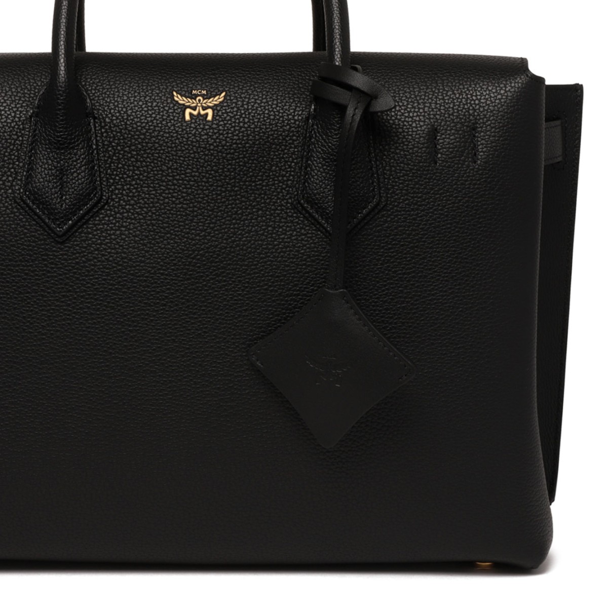 Black Milla Tote With Embossed Leather