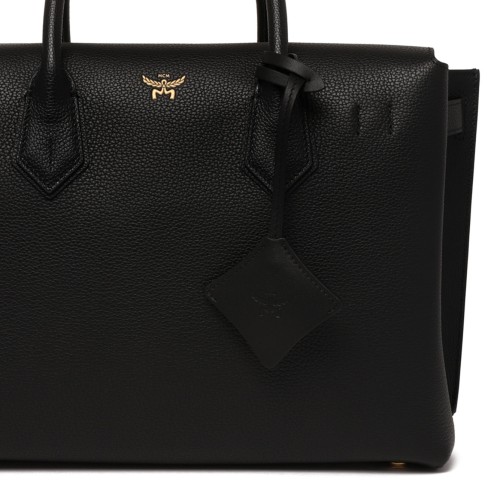 Black Milla Tote With Embossed Leather