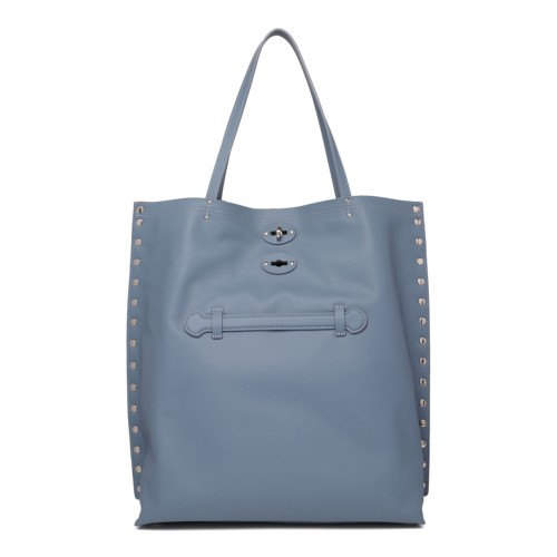 Blue Zelante Medium A' Spasso Tote Bag