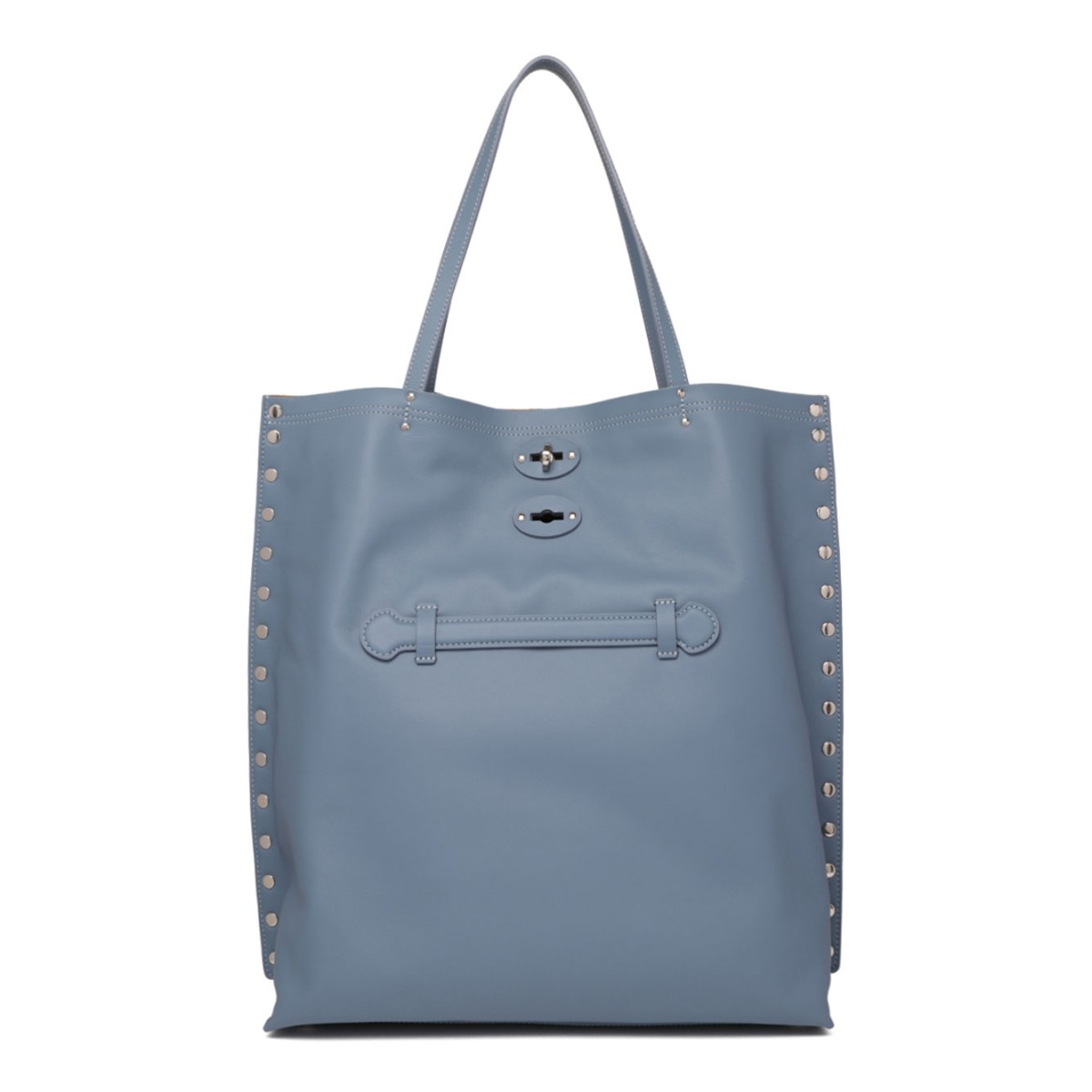 Blue Zelante Medium A' Spasso Tote Bag