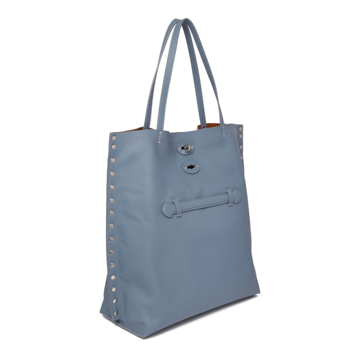 Blue Zelante Medium A' Spasso Tote Bag