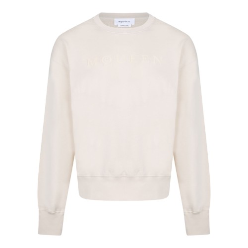 Cream Sweatshirt With Logo