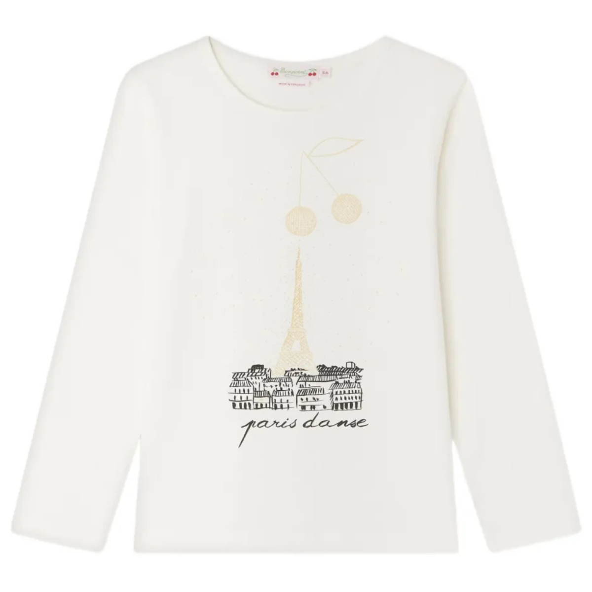 White Eiffel-Tower Cherry T-Shirt