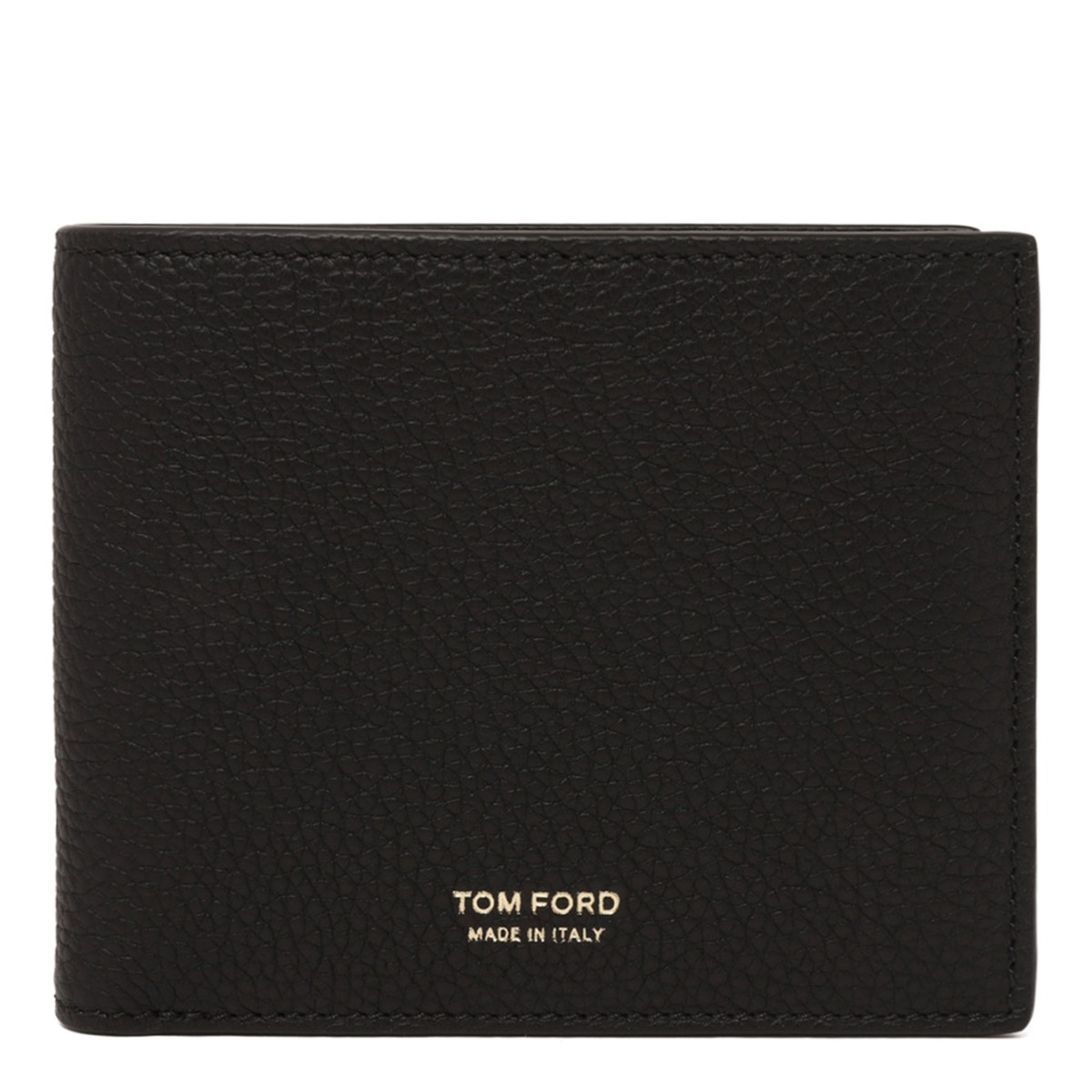 Black Wallet With Logo Print